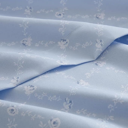 Madison Park Essentials Adele Blue Floral Cal King Size Comforter Set – Vintage Bed in a Bag with Sheets, Reversible Ruffle Bedding, Elegant Gift for Her