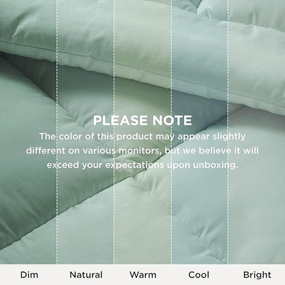 Bedsure Comforter Duvet Insert - Quilted Comforters Oversized King Size, All Season Duvet, GentleSoft Down Alternative Bedding, with 8 Tabs, Gifts for Women, Sage Green, Oversized King 116x98 Inches
