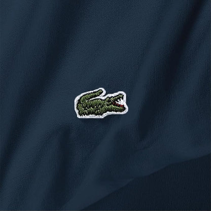 Lacoste 100% Cotton Percale 4-Piece Sheet Set – Cool, Crisp, Matte, and Durable, Oeko-Tex Certified – Solid, Navy, California King