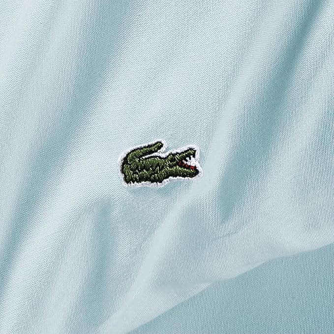 Lacoste 100% Cotton Percale 3-Piece Sheet Set – Cool, Crisp, Matte, and Durable, Oeko-Tex Certified – Solid, Pale Aqua, Twin XL