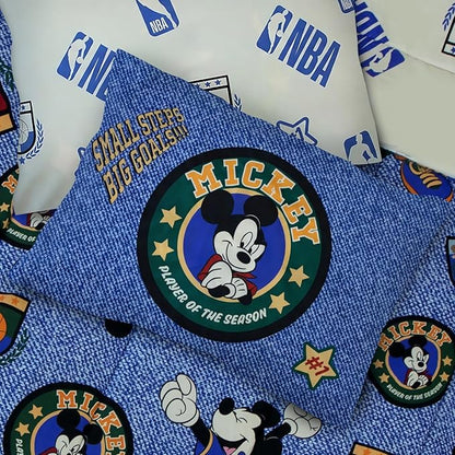 Northwest Disney Mickey Mouse Twin Comforter Set, Reversible Design Ultra Soft Fade Resistant Microfiber Kids Bedding Set, Officially Licensed