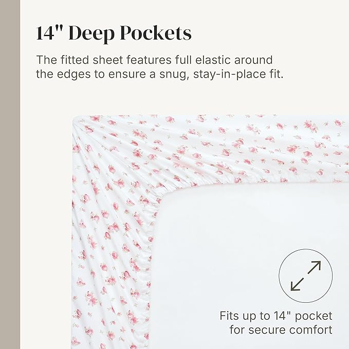Modern Threads Silky Soft Microfiber and Wrinkle Free Sheets - Luxurious Microfiber Bed Sheets Includes Flat Sheet, Fitted Sheet with Deep Pockets, & Pillowcases Ivory, Full