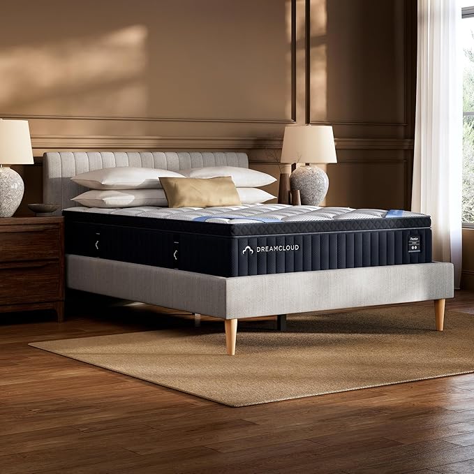 DreamCloud Premier 13" Full Mattress - Luxury Hybrid Gel Memory Foam - 365 Night Trial - Back Pain Relief - Fiberglass Free - Forever Warranty - Mattress in a Box - CertiPUR-US Certified