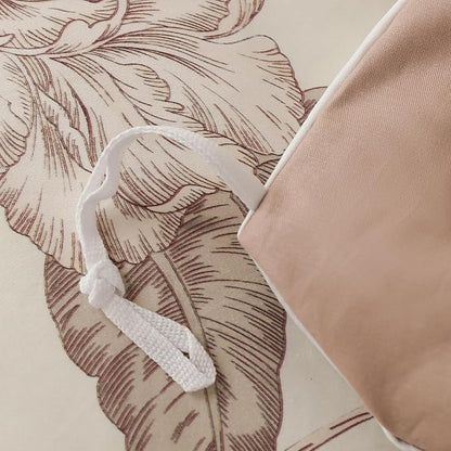Duvet Cover Set Queen Size Floral Pattern 600 Thread Count Ultra Soft 100% Long Staple Cotton Duvet Cover Sets 3-PC, Breathable Duvet Cover with Zipper Closure & Corner Ties