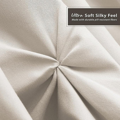 Nestl Linen Bed Skirt Queen Size, Pinch Pleat Queen Bed Skirt, 14" Inch Drop Queen Bedskirt, Hotel Quality Linen Bed Skirts, Premium Microfiber Bedskirt for Queen Bed, Linen Queen Bed Skirt