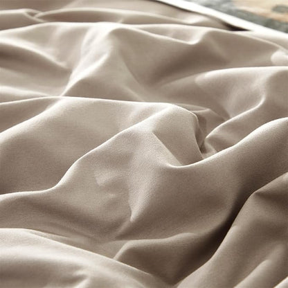 Cottonight Beige Comforter Set California King Cream Khaki Bedding Comforter Set Cal King Solid Light Champagne Blanket Quilts Modern Soft Breathable Taupe 3 Piece Light Khaki Bedding Set