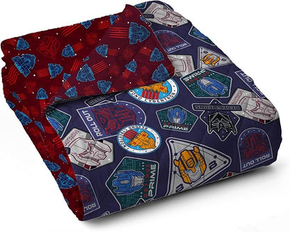 Northwest Transformers Autobots vs. Decepticons Quilted Throw Blanket, Comfy Throw, Adults Boys Girls, Soft Lightweight Bedding for Bed, or Couch, 60 x 80 Inches