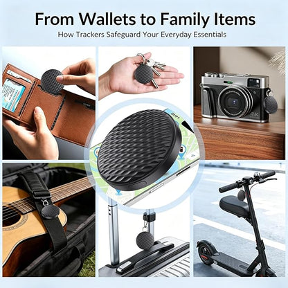 Mini GPS Tracker for Vehicles No Subscription (iOS Only) - 2 Pack | Car Tracker Tag with Audio, Hidden Tracking Device Work with Find My for Kids, Dogs, Key, Luggage