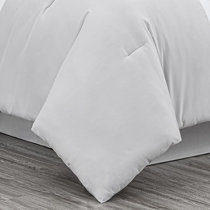 Chezmoi Collection Upland 7-Piece Quilted Patchwork Comforter Set, Black/Gray/Light Gray, King