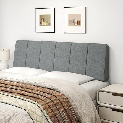 Queen Size Headboard Only-No Assembly Required, Dark Gray | Easy to use no assembly required, Linen fabric and extra-thick foam for added comfort, Modern style headboard queen size