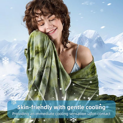 inhand Cooling Blanket Queen Size (90"x90"), Cooling Blankets for Hot Sleepers, Absorbs Heat to Keep Adults Cool for Summer Nights Sweats, Thin Cold Lightweight Blanket for Couch Bed, All Season Use