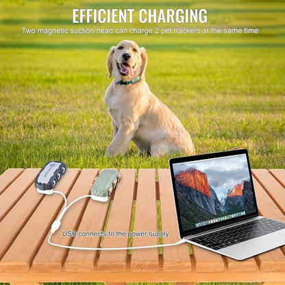 Magnetic Charging Cable for Tractive GPS Dog XL & XL Adventure, 2-in-1 Fast Charging USB Cord, Durable Replacement for Smart Dog GPS Tracker