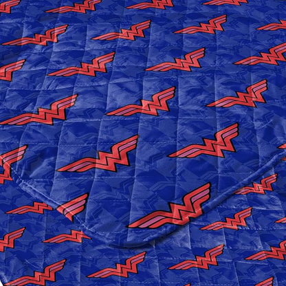 Northwest Warner Bros Wonder Woman Wonder Pop Quilted Throw Blanket, Comfy Throw, Adults Boys Girls, Soft Lightweight Bedding for Bed, or Couch, 60 x 80 inches