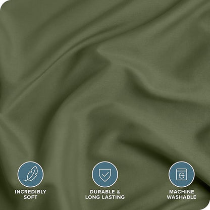 Bare Home Bedding Duvet Cover Extra Long Size - Premium 1800 Super Soft Collection - Lightweight, Cooling - Soft Breathable Bedding Duvet Cover (Twin/Twin XL, Cypress)