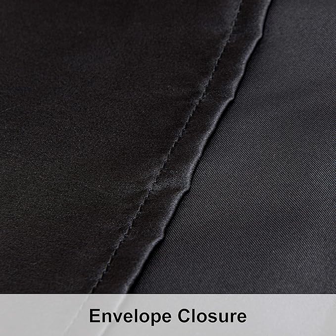 NTBAY 2 Pack Satin Standard Pillowcases for Hair and Skin, Luxurious and Silky Pillow Cases with Envelope Closure, 20x26 Inches, Black