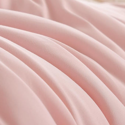 weigelia Blush Pink Comforter Set Twin Boho Pink Twin Comforter with 1 Pillowcases - Soft Lightweight Cozy Bedding Set for All Season - Beige Comforter Twin Size for Women Teens Kids