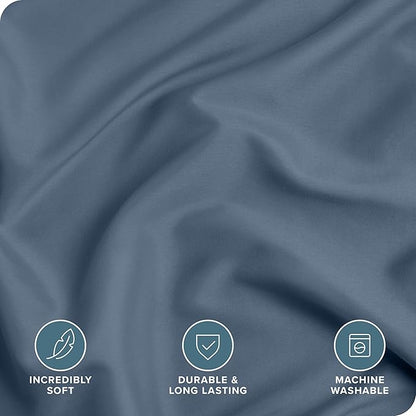 Bare Home Bedding Duvet Cover California King Size - Premium 1800 Super Soft Collection - Lightweight, Cooling - Soft Breathable Bedding Duvet Cover (Cal King, Bering Sea)