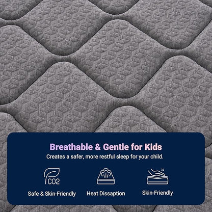 Avenco Full Size Mattress, 6 Inch Full Mattress in a Box for Kids, Medium Firm Hybrid Mattresses with Bonnell Spring and Gel Memory Foam for Cool Night Sleep & Pressure Relief, CertiPUR-US Certified