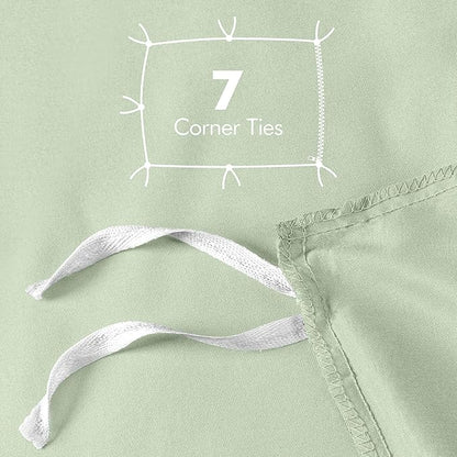 Utopia Bedding Duvet Cover King Size - 3 Piece with Zipper Closure - 1 Comforter Cover 104X90 Inches & 2 Pillow Shams 20X36 Inches (Sage) Comforter Not Included