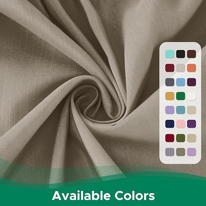 Biscaynebay Wrap Around Bed Skirts for Queen Size Beds 18" Drop, Taupe Adjustable Elastic Dust Ruffles Easy Fit Wrinkle Resistant Silky Luxurious Fabric Machine Washable