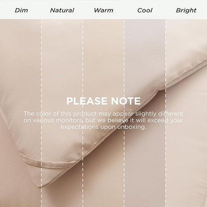 Bedsure Comforter Duvet Insert - Quilted Comforters Queen Plus Size, All Season Duvet, GentleSoft Down Alternative Bedding Blanket, with 8 Tabs, Gifts for Women/Men,Beige,Queen Plus 90 x 90 Inches