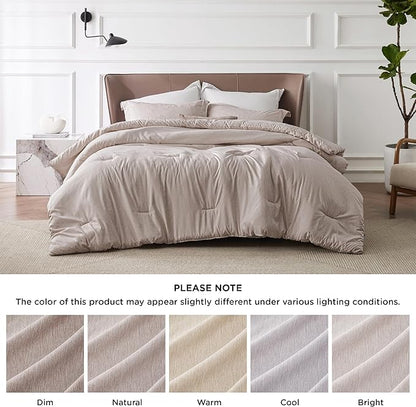 Bedsure Oversized King Comforter Set - Warm Taupe Soft Bedding for All Seasons, Cationic Dyed Bed Set, 3 Pieces, 1 Oversized King Size Comforter (120"x 98") and 2 Pillow Shams (20"x 36"+2")