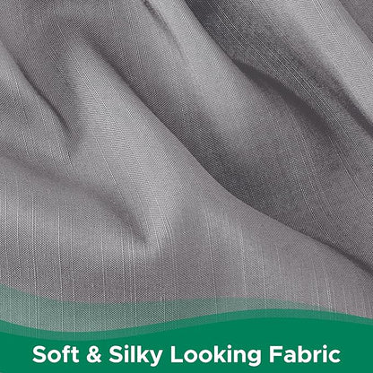 Biscaynebay Wrap Around Bed Skirts for Twin & Twin XL Beds 16" Drop, Silver Grey Adjustable Elastic Dust Ruffles Easy Fit Wrinkle & Fade Resistant Silky Luxurious Fabric Solid Machine Washable