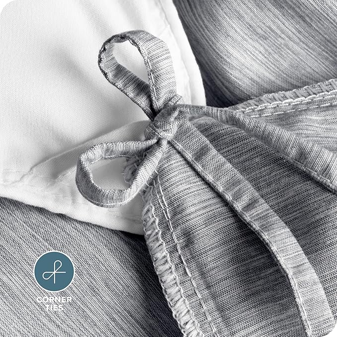 Bare Home Bedding Duvet Cover Twin/Twin Extra Long Size - Premium 1800 Super Soft Collection - Lightweight, Soft Textured Duvet Cover (Twin/Twin XL, Heathered Charcoal)