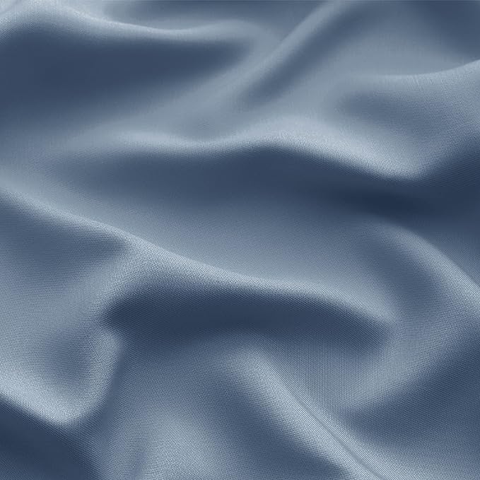 Bedsure King Size Sheets Set, Cooling Sheets for Hot Sleepers, Rayon Derived from Bamboo, PureWoven, Breathable & Soft, Deep Pocket Up to 16 Inches, Hotel Luxury Silky Bedding, Dusty Blue