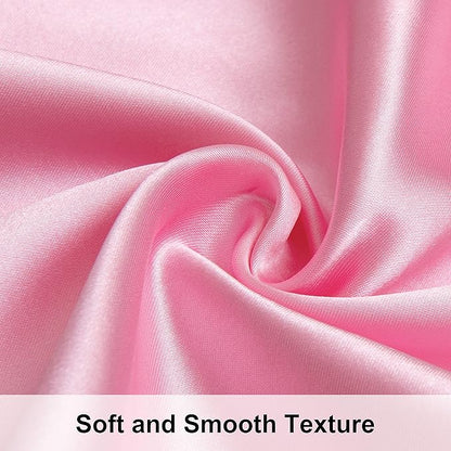 NTBAY 2 Pack Satin King Pillowcases for Hair and Skin, Luxurious and Silky Pillow Cases with Envelope Closure, 20x40 Inches, Pink