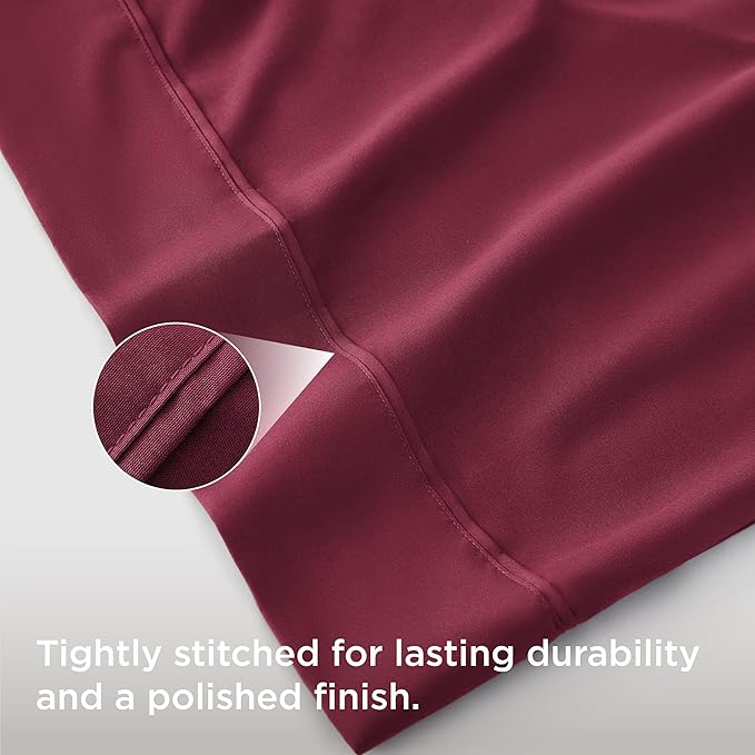 Bedsure Body Pillow Case Cover - Burgundy Brushed Microfiber Long Pillow Cases, Ultra Soft and Cozy Body Pillowcase with Envelope Closure for Kids, Wrinkle, Fade Resistant, 1 Pack, 20x54 Inches