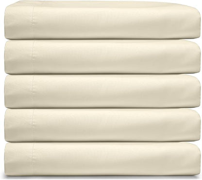 Clara Clark RV Queen Sheets, 6 Piece RV Sheets Set - Hotel Luxury Sheets for RV Bunks, Super Soft Bedding Set, Short Queen,Beige Cream