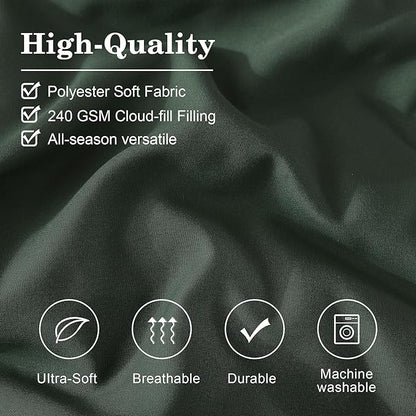 Monbix King Size Comforter Set - 7 Pieces Bed in a Bag King, Deep Forest Bedding Sets with Comforter, All Seasons Comforter Bed Set with Sheets, Pillowcases & Shams