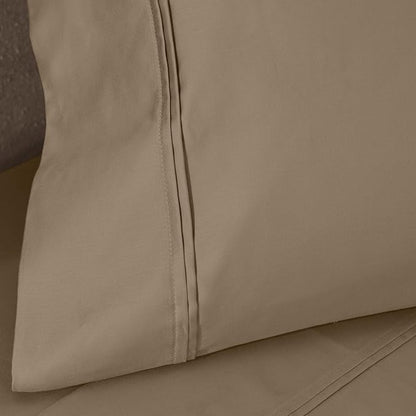 1200 Thread Count 100% Egyptian Cotton, Soft and Breathable, 2-Piece Standard Pillowcase Set Solid, Taupe