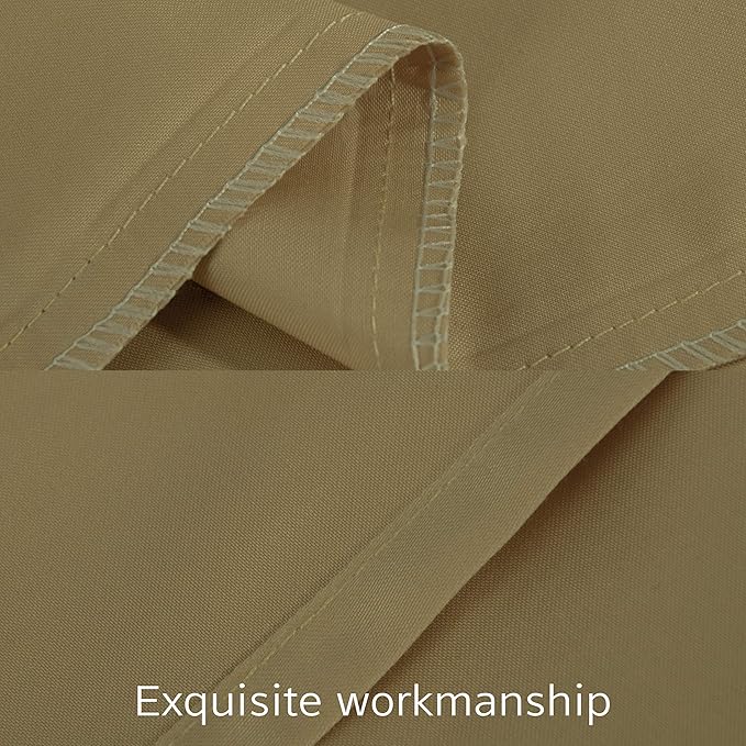 NTBAY Egyptian Cotton King Pillowcases - Set of 2, 500 Thread Count Cotton Pillowcases - Soft and Breathable Envelope Closure Pillow Cases - 20x36 Pillow Covers for Bed, Khaki