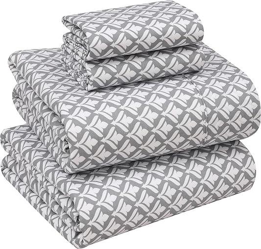 RUVANTI 100% Cotton Sheets – Full Size Percale Bedding, Cooling & Breathable Floral Design, Durable with a Crisp, Soft & Comfortable Feel, 16" Deep Pocket, 4-Piece Set, Idiomatic Expression