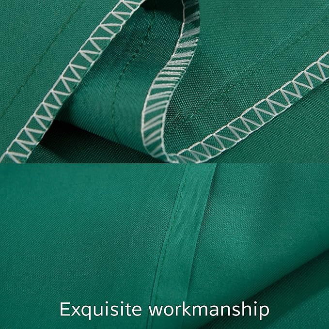 NTBAY Egyptian Cotton Queen Pillowcases - Set of 2, 500 Thread Count Cotton Pillowcases - Soft and Breathable Envelope Closure Pillow Cases - 20x30 Pillow Covers for Bed, Dark Green