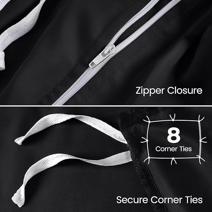 Utopia Bedding Duvet Cover King with Fitted Sheet (78x80) - 2 Pillow Case King - All Season Luxury Bed in a Bag with Zippered Duvet Cover - No Comforter (Black)
