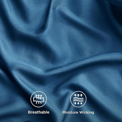 Bedsure California King Sheet Sets, Cooling Sheets, Rayon Derived from Bamboo, PureWoven, Breathable & Soft, Deep Pocket Up to 16 Inches, Hotel Luxury Silky Bedding for Hot Sleepers, Teal