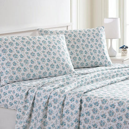 Modern Threads Printed 4-Piece Extra Soft Bedding Sheets & Pillowcase Set, Deep Pocket up to 16 inch Mattress Forever Roses Full