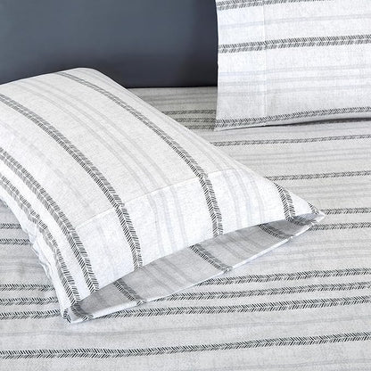 Elegant Comfort Softest and Coziest 6-Piece Sheet Set - 1500 Premium Hotel Quality Microfiber - Deep Pocket, Wrinkle Resistant 6-Piece Floral Bed Sheet Set, King, Traci Gray