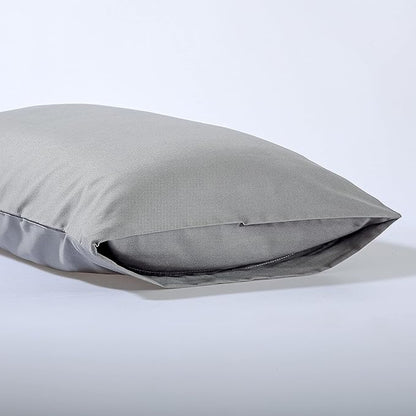 Evolive Ultra Soft Brushed Microfiber Standard Size 20"x30" Pillowcases Pair Set of 2 with Envelope Closure (20"x30" Standard, Charcoal Grey)