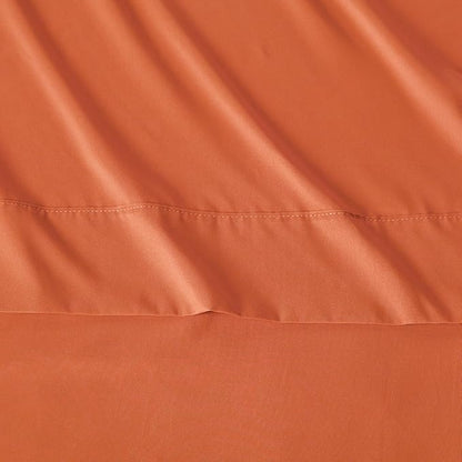 Amazon Basics Lightweight Super Soft Easy Care Wrinkle Free Microfiber 3-Piece Bed Sheet Set with 14-Inch Deep Pockets, Twin, Brick, Solid