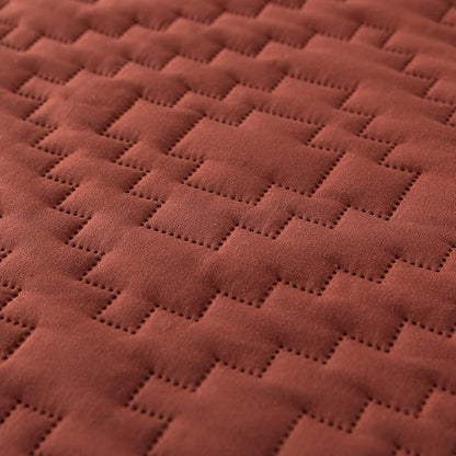 R.SHARE Burnt Orange King Size Quilt Bedding Sets with Pillow Shams, Boho Lightweight Soft Bedspread Coverlet, Quilted Blanket Thin Comforter Bed Cover for All Season, 3 Pieces, 104x90 inches