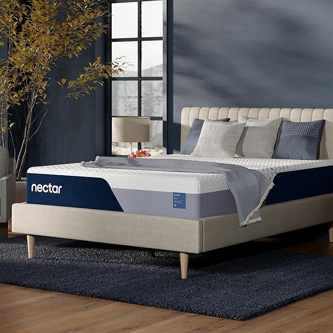 Nectar Classic 12” King Mattress - Medium Firm - Contouring Memory Foam - Cooling Top Layer - Back Pain Relief - Mattress in a Box - 365-Night Trial & Forever Warranty