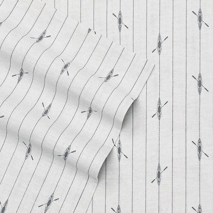 Eddie Bauer - Twin Sheets, Cotton Percale Bedding Set, Crisp & Cool Home Decor, Dorm Room Essentials (Downstream, Twin)