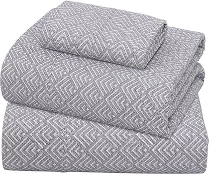 ZOYER 100% Cotton Sheets – Twin Size Percale Bedding, Cooling & Breathable, Durable with a Crisp, Soft & Comfortable Feel, 16" Deep Pocket, 3-Piece Set, Diamond Box