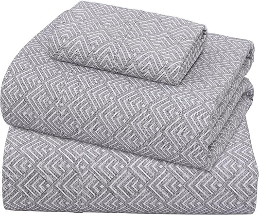 ZOYER 100% Cotton Sheets – Twin XL Size Percale Bedding, Cooling & Breathable, Durable with a Crisp, Soft & Comfortable Feel, 16" Deep Pocket, 3-Piece Set, Daimond Box