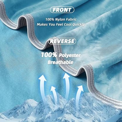 inhand Cooling Blanket Full Size (80"x90"), Cooling Blankets for Hot Sleepers, Absorbs Heat to Keep Adults Cool for Summer Nights Sweats, Thin Cold Lightweight Blanket for Couch Bed, All Season Use