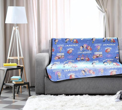 Jay Franco Kids Plush Throw Blanket – Ultra Soft Cozy Plush Fleece for Bed, Couch, Sofa, Home Décor, Official Licensed Huntrix, Purple - Kpop Demon Hunters, 46x60 - Throw Blanket